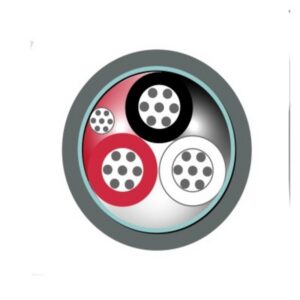 Cable Control 3x18 AWG Gris Apantallado Foil 600V Chaq.FR-PVC Res.UV DW 18 AWG 90Grados Condu Cobre Est. 8KMP103109 I2-250618