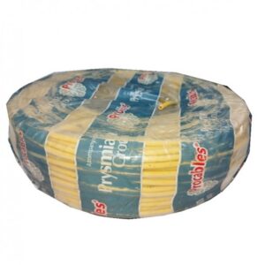 Cable Aislado VeHicular No 18 AWG Cobre TFFN Amarillo Rollo de 50 Metros Metros