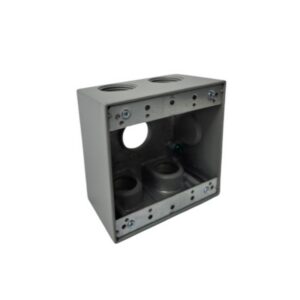 Caja Aluminio 2400 5 Salidas 1 Pulgada Doble Fondo