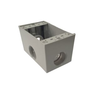 Caja Fundicion Aluminio 5800 con salida 1pulgada 5 Huecos