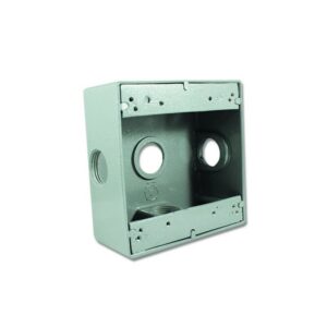 Caja Fundicion Aluminio 2400 con salida 3/4 pulgada 5 Huecos