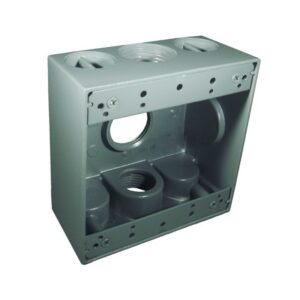 Caja RADWELL Fundicion Aluminio 2400 con salida 1 Pulgada 3 Huecos TP 7066