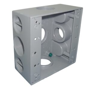 Caja RADWELL Fundicion Aluminio 2400 con salida 1 Pulgada 5 Huecos TGB1005X