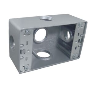 Caja Fundicion Aluminio 5800 con salida 3-4 pulgada 5 Huecos