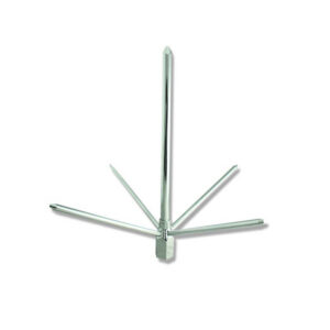 Pararrayo Tipo Franklin De 5 Puntas Puntas Acero Inox