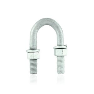 Perno en U 1-2 x 2 tuercas X 45 mm x 80mm para Bayoneta