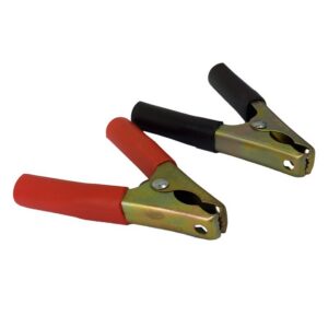 Pinza para Bateria Estañada Juego x 2 Roja-Negra