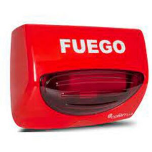 Sirena horizontal para exteriores IP65 convencional con luz estroboscopica. 24Vdc. 112db. CAEPLH I2-251220