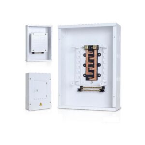 Tablero Bifasico 8 Circuitos Blanco 125A con Puerta Electrico Empotrable TB8P