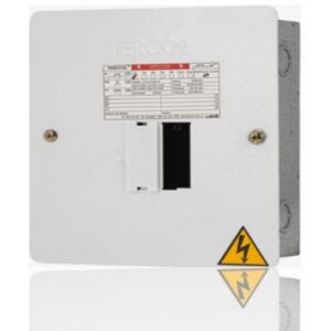 Tablero Electrico Bifasico 2 Circuitos 75A Galvanizado Tapa Lisa Metalica Blanca Barraje Bimetálico TERCOL TE2G-BM I2-251002