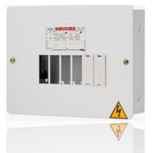 Tablero Electrico Bifasico 6 Circuitos 75A Tapa Lisa Metalica Blanca Barraje Bimetalico TERCOL TE6-BM I2-251002