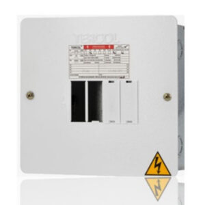 Tablero Electrico Monofasico 3 Circuitos 75A Galvanizado Tapa Lisa Metalica Blanca Barraje Bimetálico TERCOL TE3MG-BM I2-251002