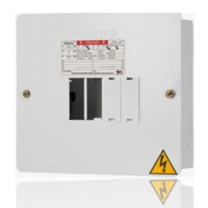 Tablero Electrico Monofasico 4 Circuitos 75A Galvanizado Tapa Lisa Metalica Blanca Barraje Bimetálico TERCOL TE4MG-BM I2-251002