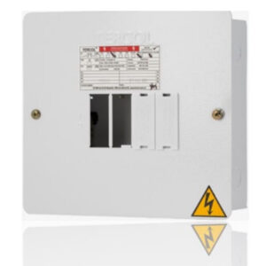 Tablero Electrico Monofasico 4 Circuitos 75A Tapa Lisa Metalica Blanca Barraje Bimetalico TERCOL TE4M-BM I2-251002