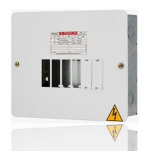 Tablero Electrico Monofasico 6 Circuitos 75A Galvanizado Tapa Lisa Metalica Blanca Barraje Bimetálico TERCOL TE6MG-BM I2-251002