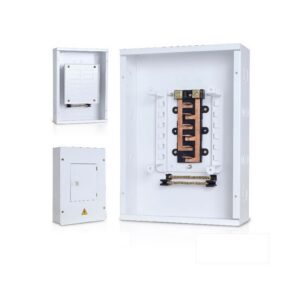 Tablero Bifasico con Puerta de 18 Circuitos -125A Blanco TB18P
