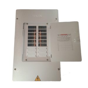 Tablero TERCOL Bifasico Con Puerta 18 Circuitos 125A Blanco GALVANIZADO TB18PG