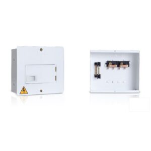 Tablero Bifasico 4 Circuitos Blanco 75A con Puerta Electrico Empotrable TE4P