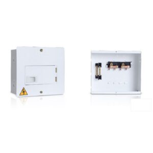 Tablero Bifasico 6 Circuitos Blanco 75A con Puerta Electrico Empotrable TE6P