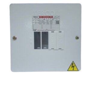 Tablero Monofásico 4 Circuitos 75A Color Blanco sin Puerta TE4M