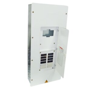 Tablero TERCOL Trifasico Con Puerta Cerrada y Espacio para Totalizador de 12 Circuitos Galvanizado TRP312TG