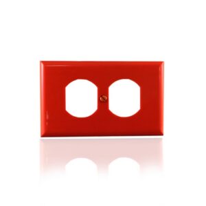 Tapa Para Toma Doble Tipo LEVITON Nacional Naranja