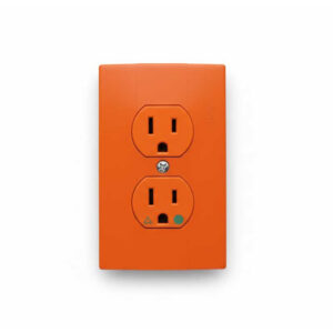 Toma Doble 15A/125V Tipo Aislada Naranja
